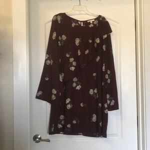 Maroon Floral Dress